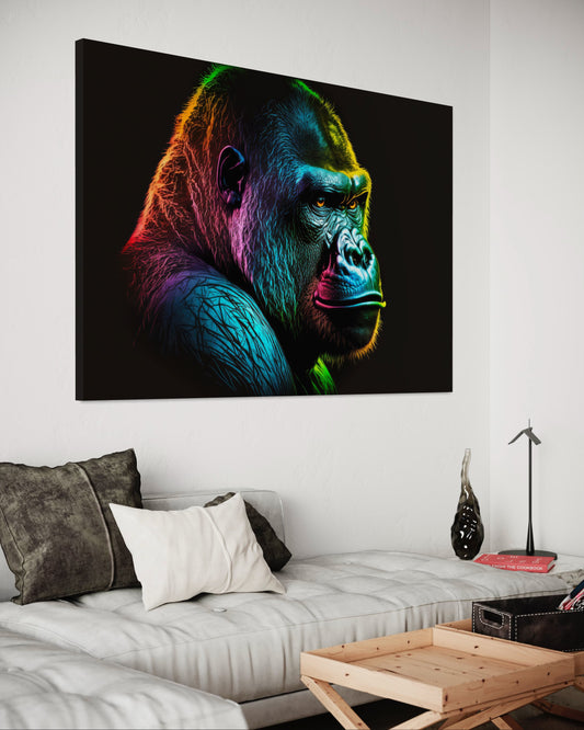 Cuadro decorativo canvas Gorila 001