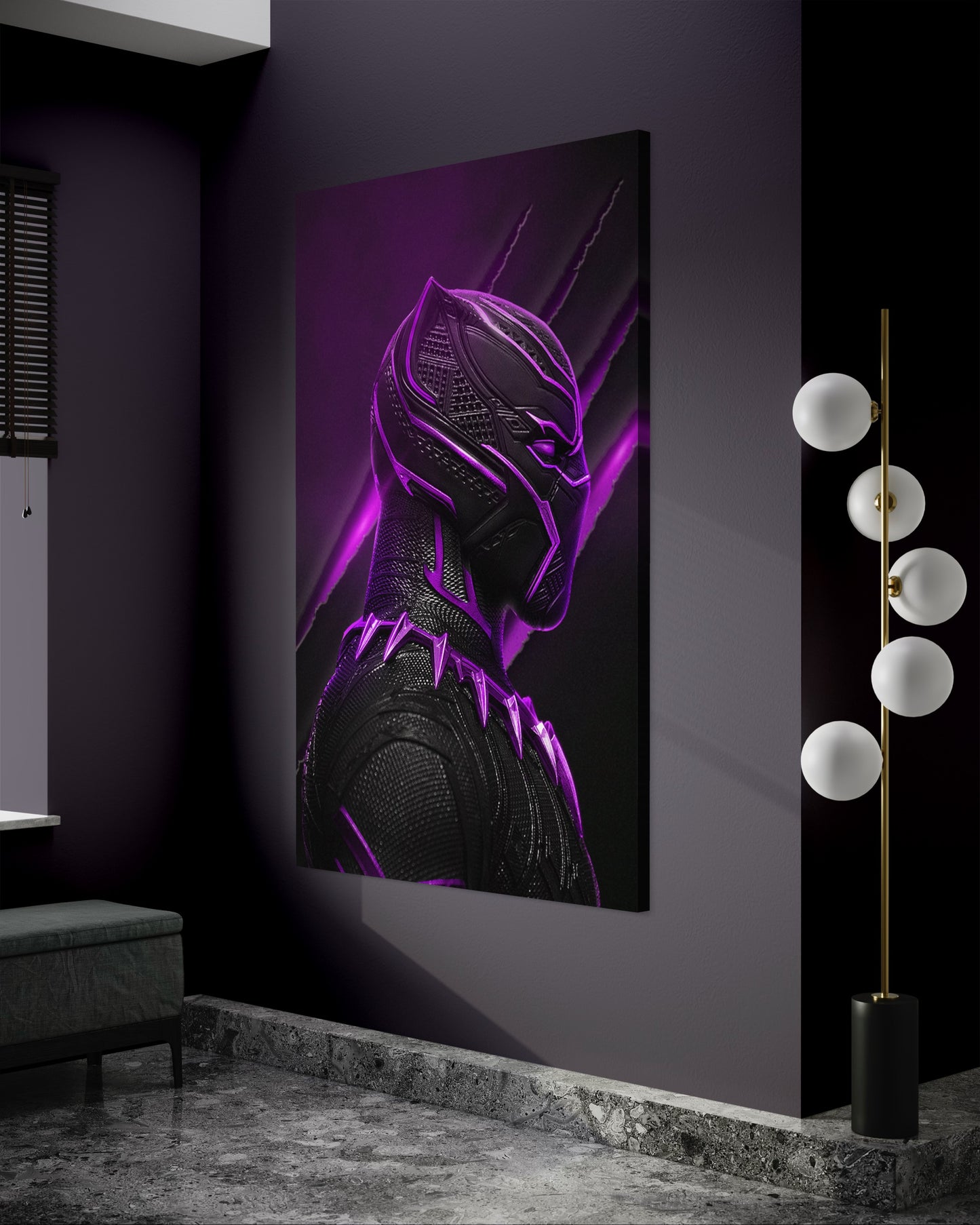 Cuadro decorativo canvas Black Panther 001