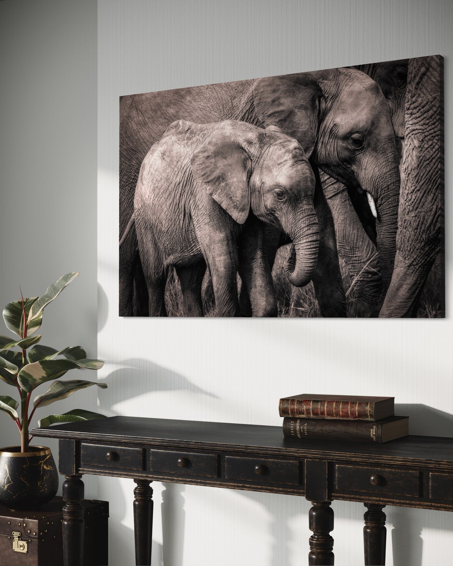 Cuadro decorativo canvas Elefantes 003