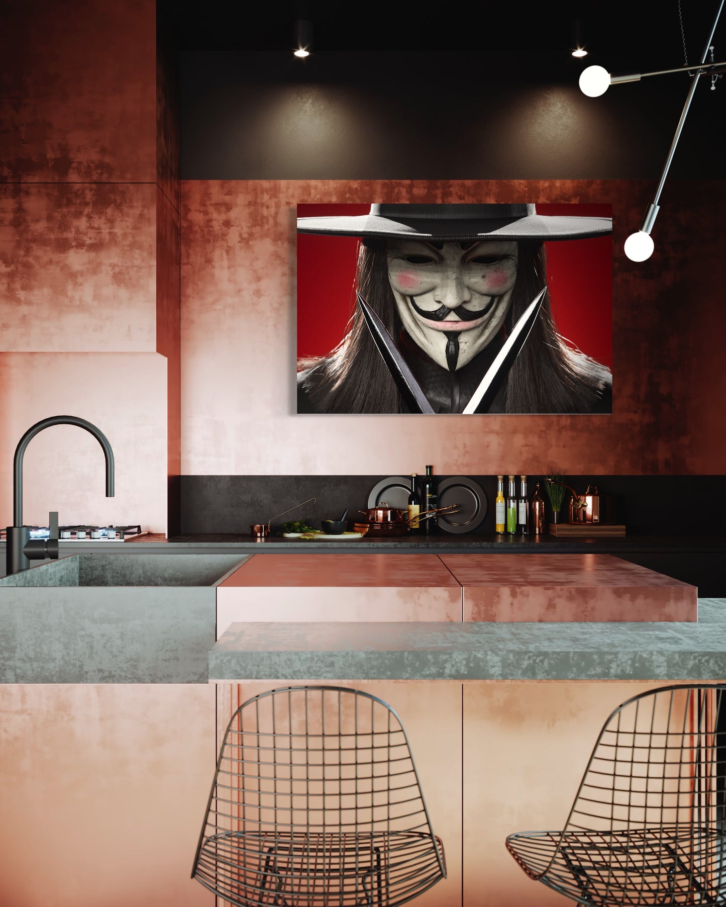 Cuadro decorativo canvas V for Vendetta 001