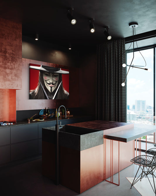 Cuadro decorativo canvas V for Vendetta 001