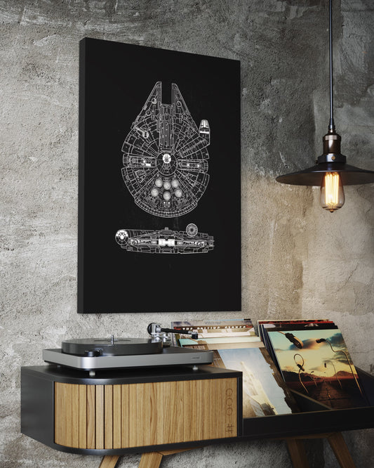 Cuadro decorativo canvas Halcón Milenario