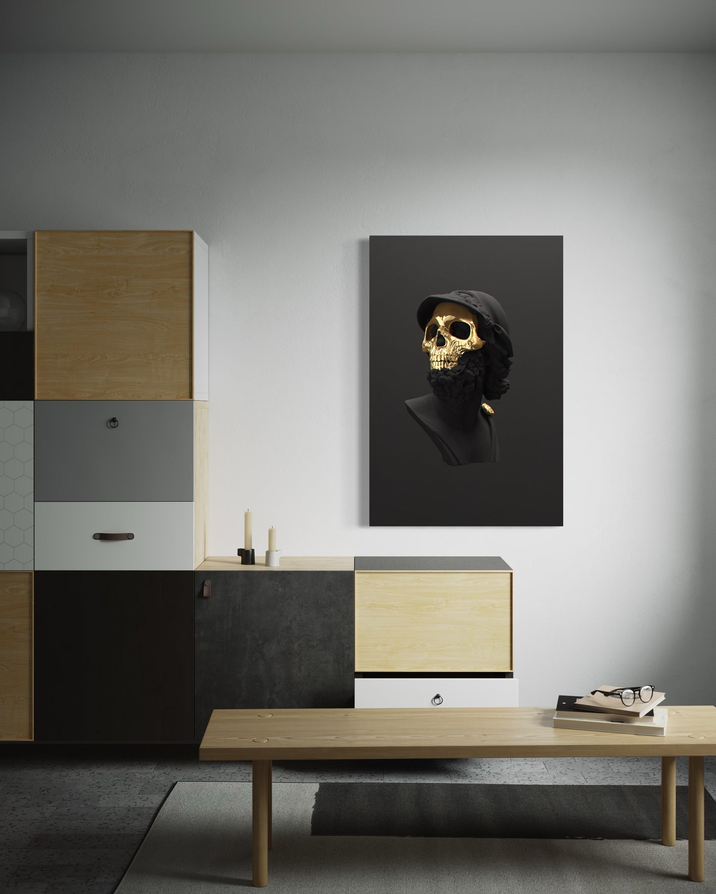 Cuadro decorativo canvas Craneo 003