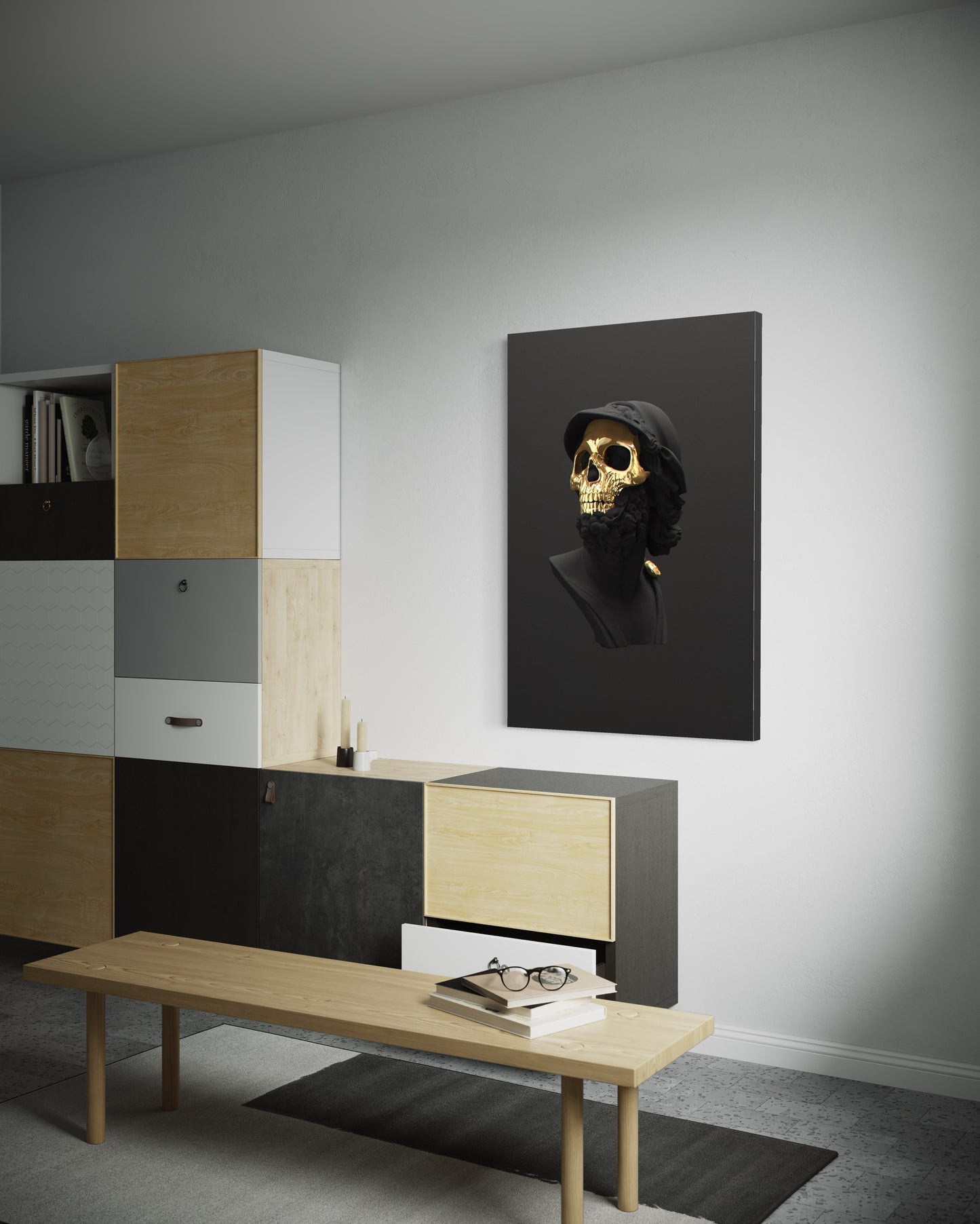 Cuadro decorativo canvas Craneo 003