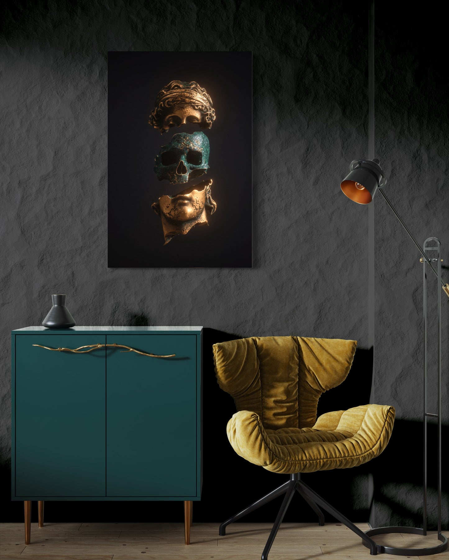 Cuadro decorativo canvas Craneo 002