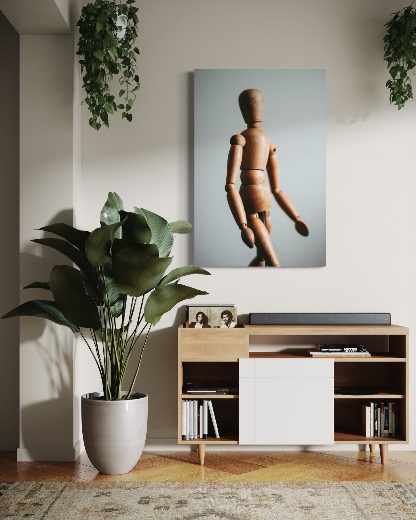 Cuadro decorativo canvas Hombre de Madera
