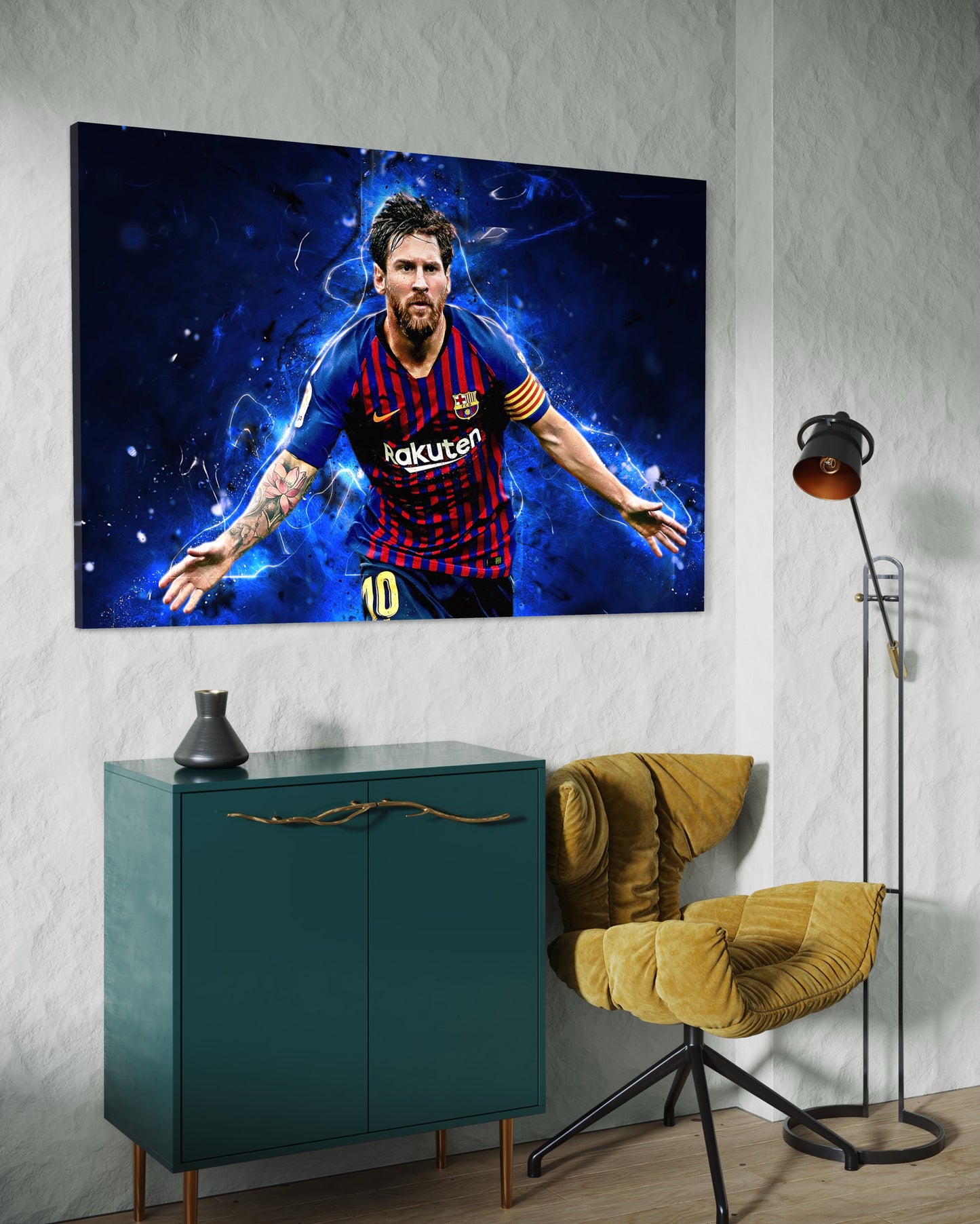 Cuadro decorativo canvas Messi 002