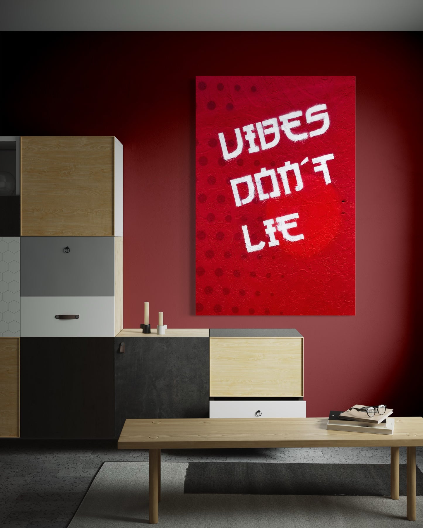 Cuadro decorativo canvas Vibes don´t lie