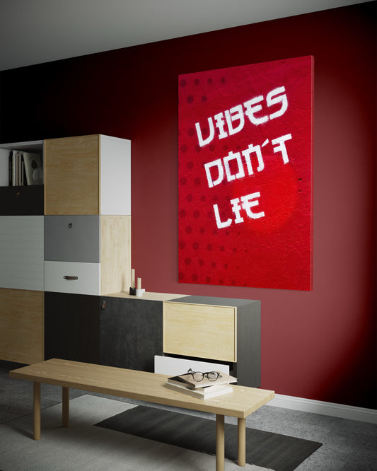 Cuadro decorativo canvas Vibes don´t lie