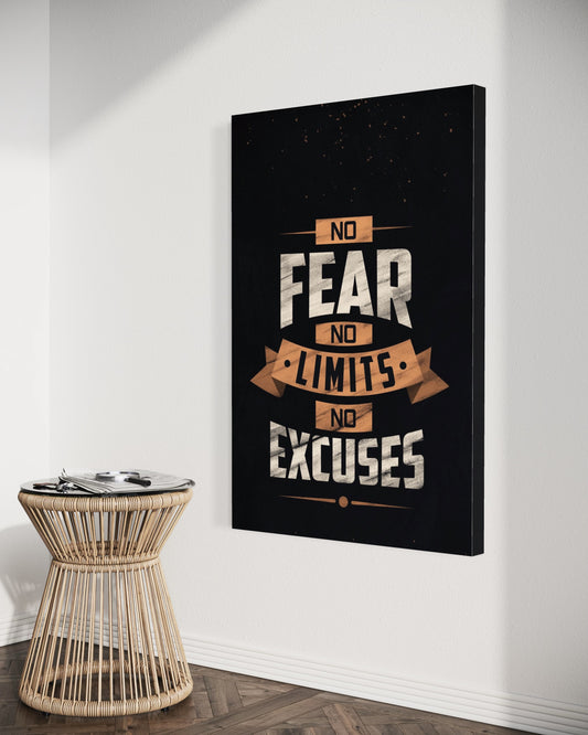 Cuadro decorativo canvas No fears no limits no excuses