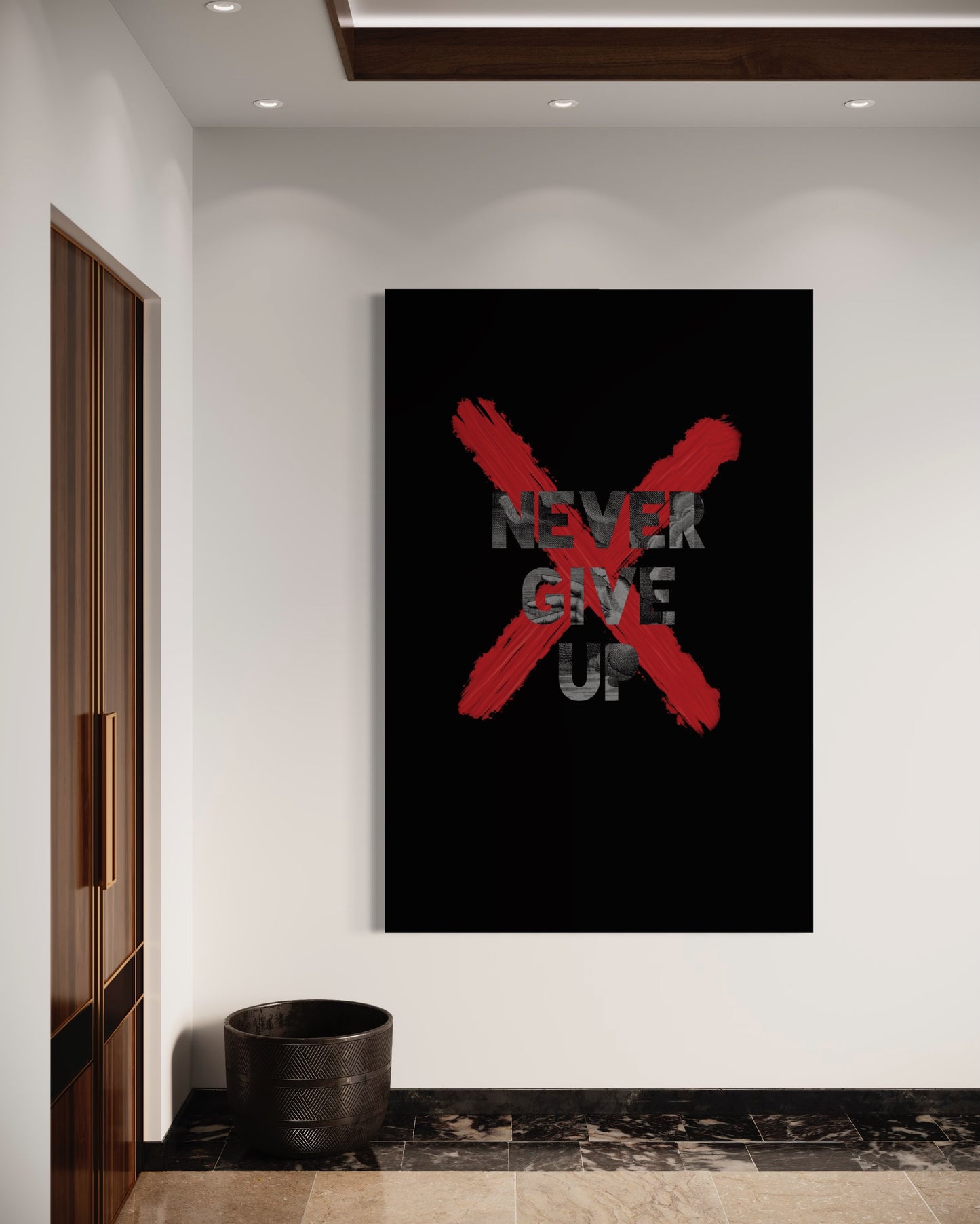 Cuadro decorativo canvas Never give up