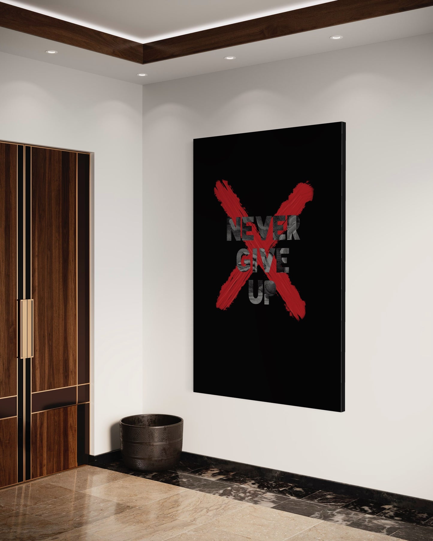 Cuadro decorativo canvas Never give up