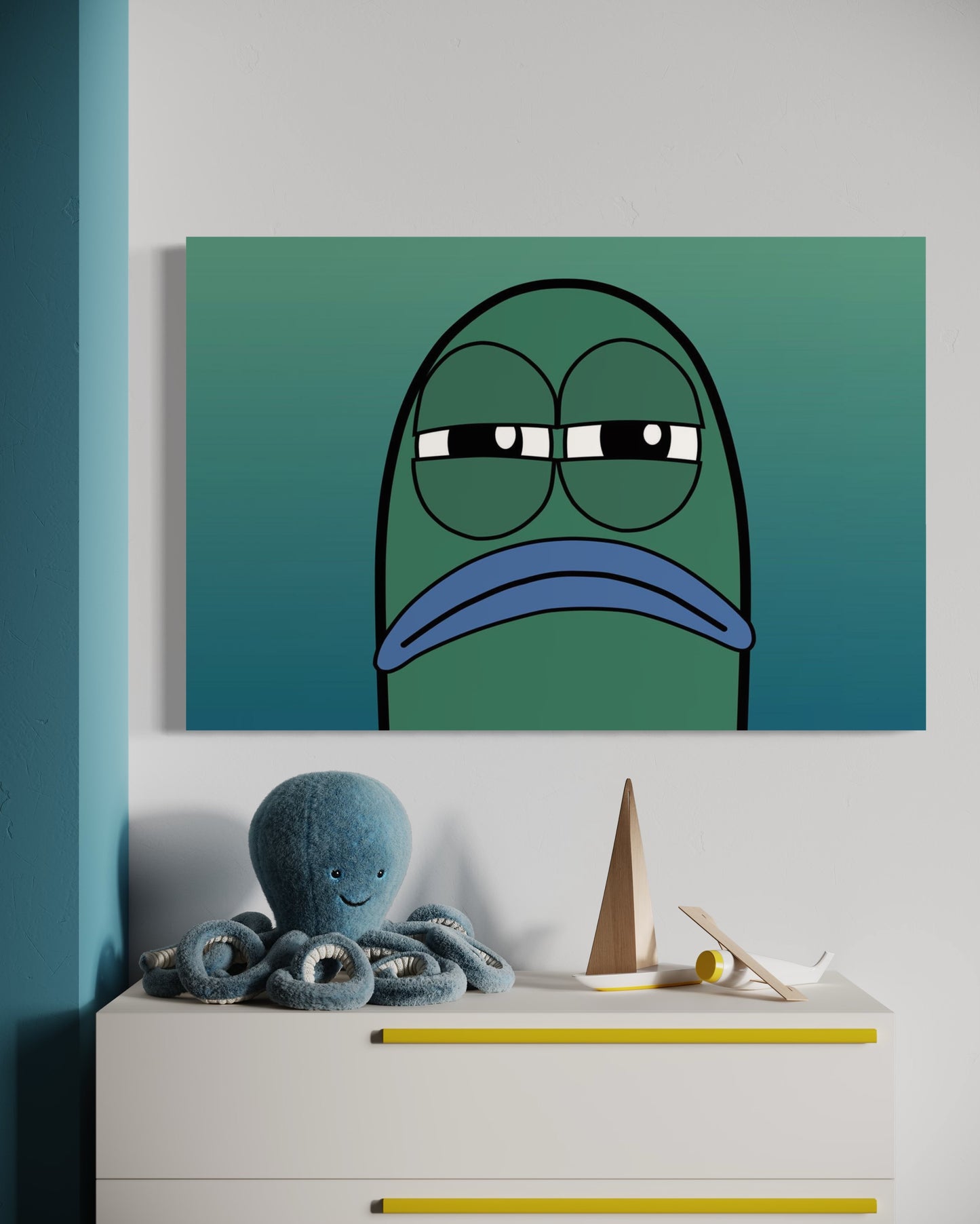 Cuadro decorativo canvas Pez Bob Esponja