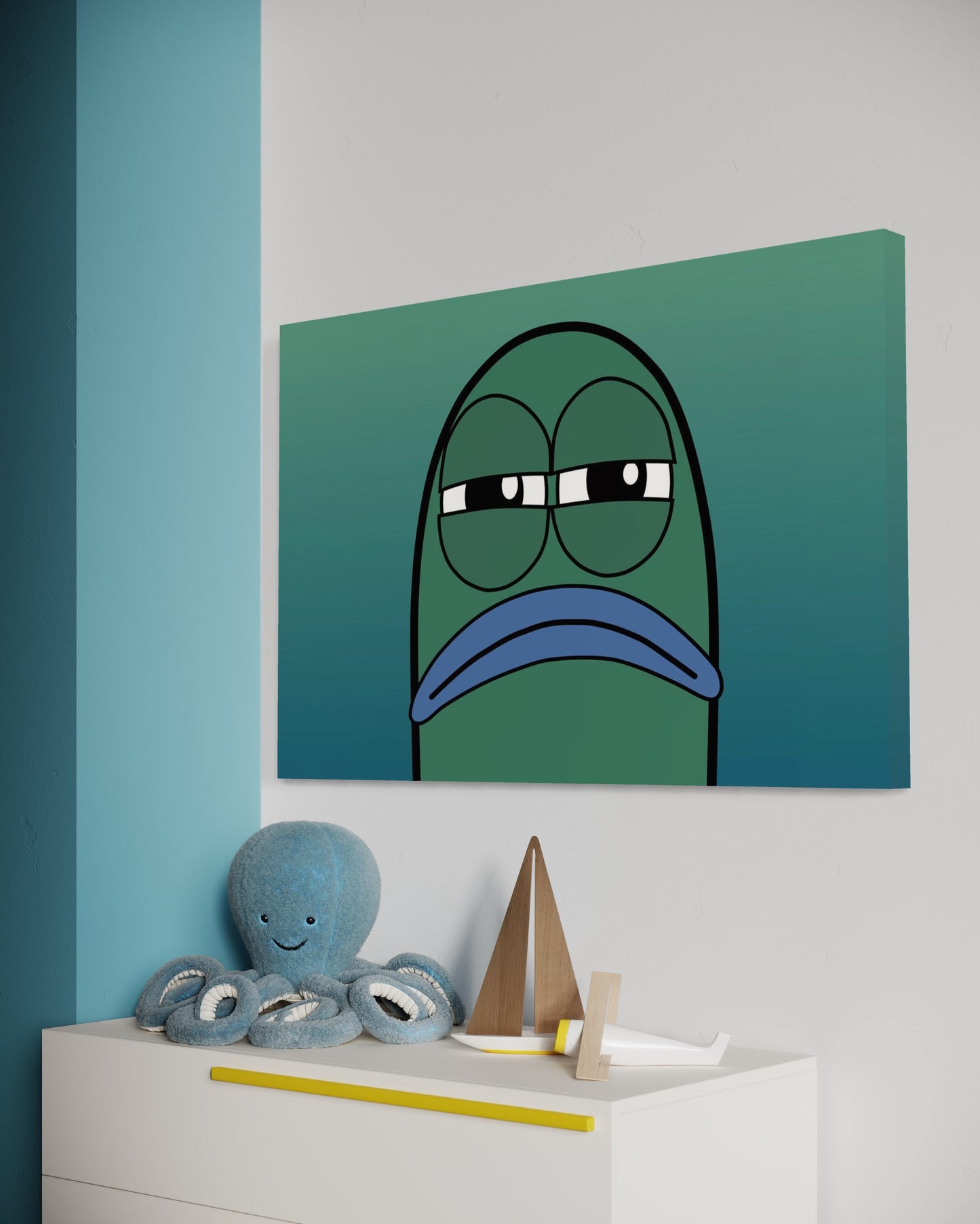 Cuadro decorativo canvas Pez Bob Esponja