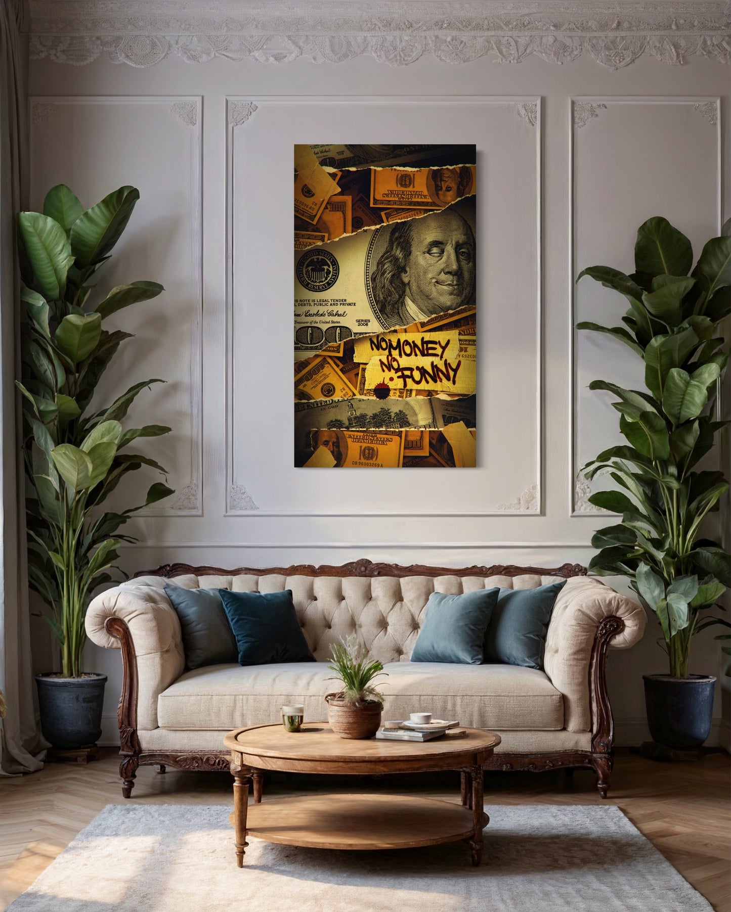 Cuadro decorativo canvas No money no Funny