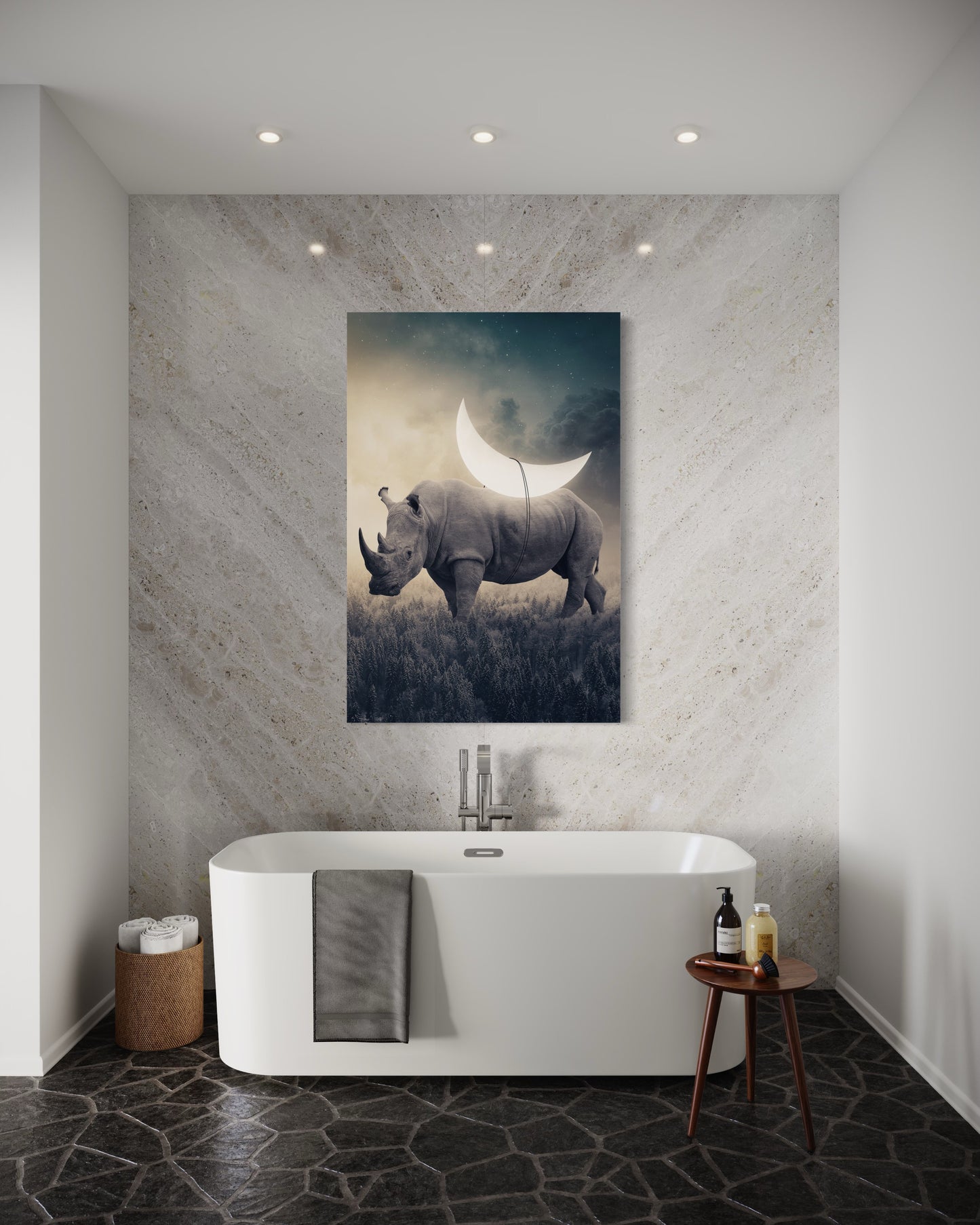 Cuadro decorativo canvas Rinoceronte 004