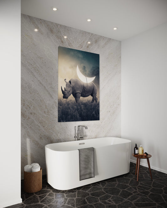 Cuadro decorativo canvas Rinoceronte 004