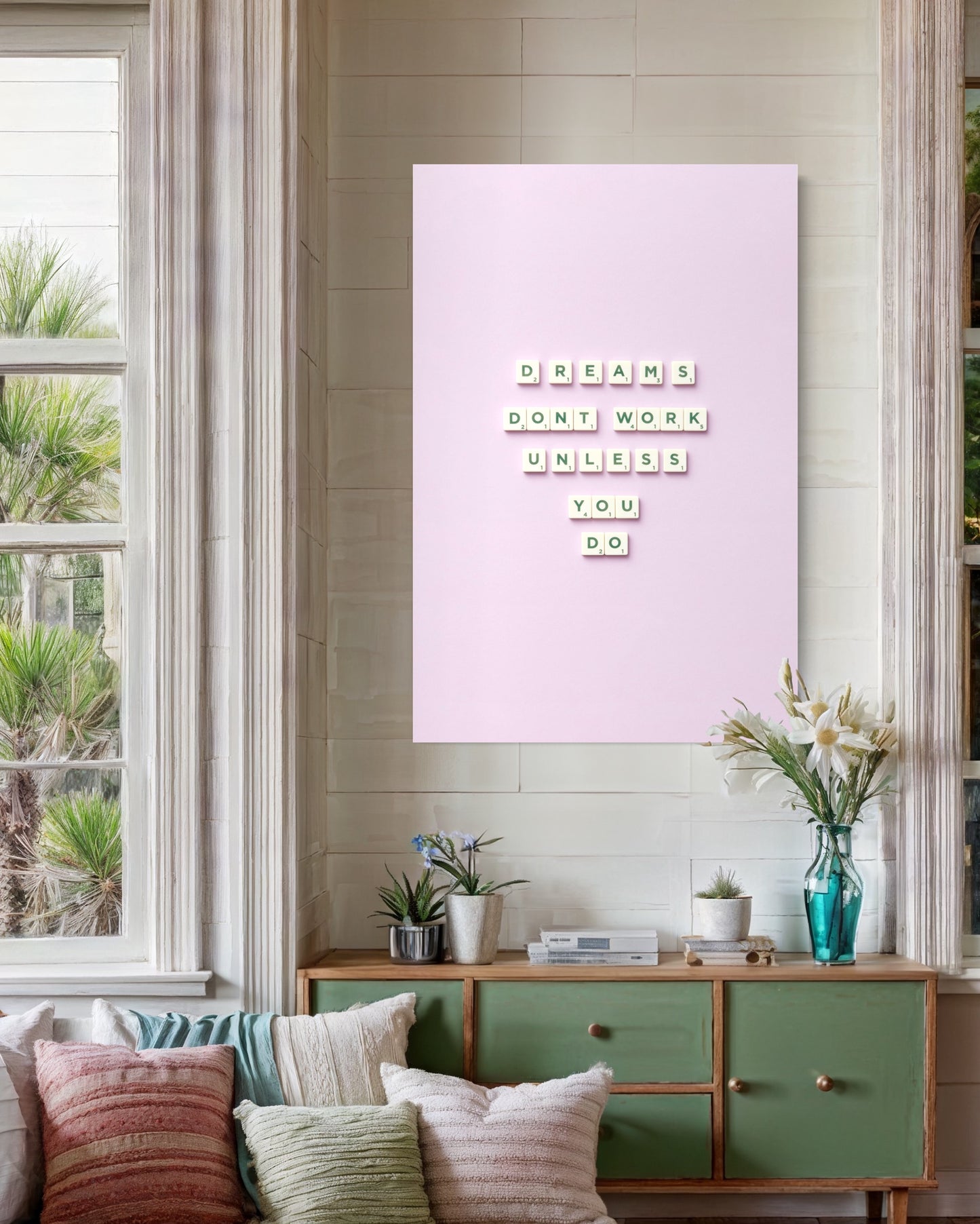 Cuadro decorativo canvas Dreams don´t work unless you do