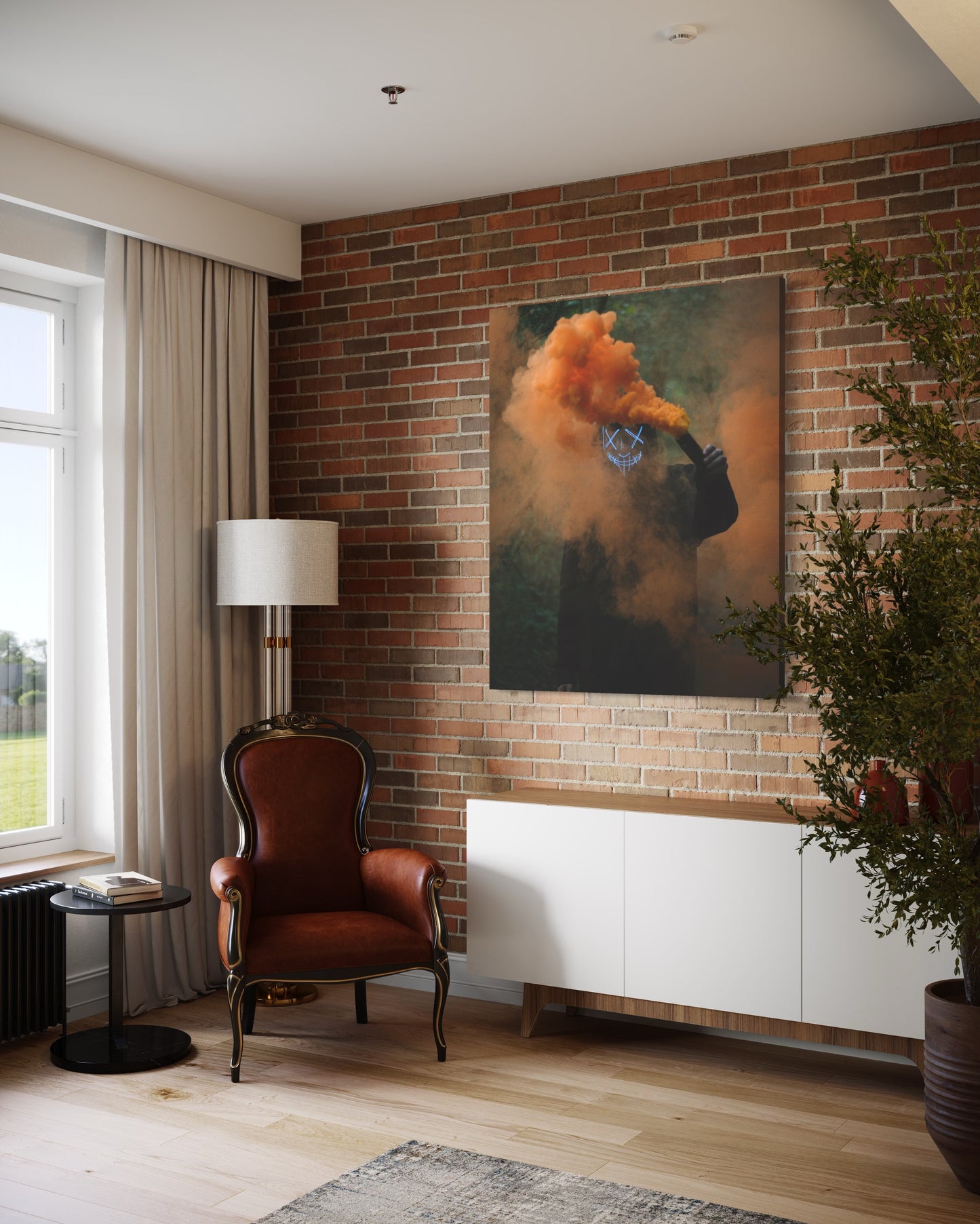 Cuadro decorativo canvas Humo