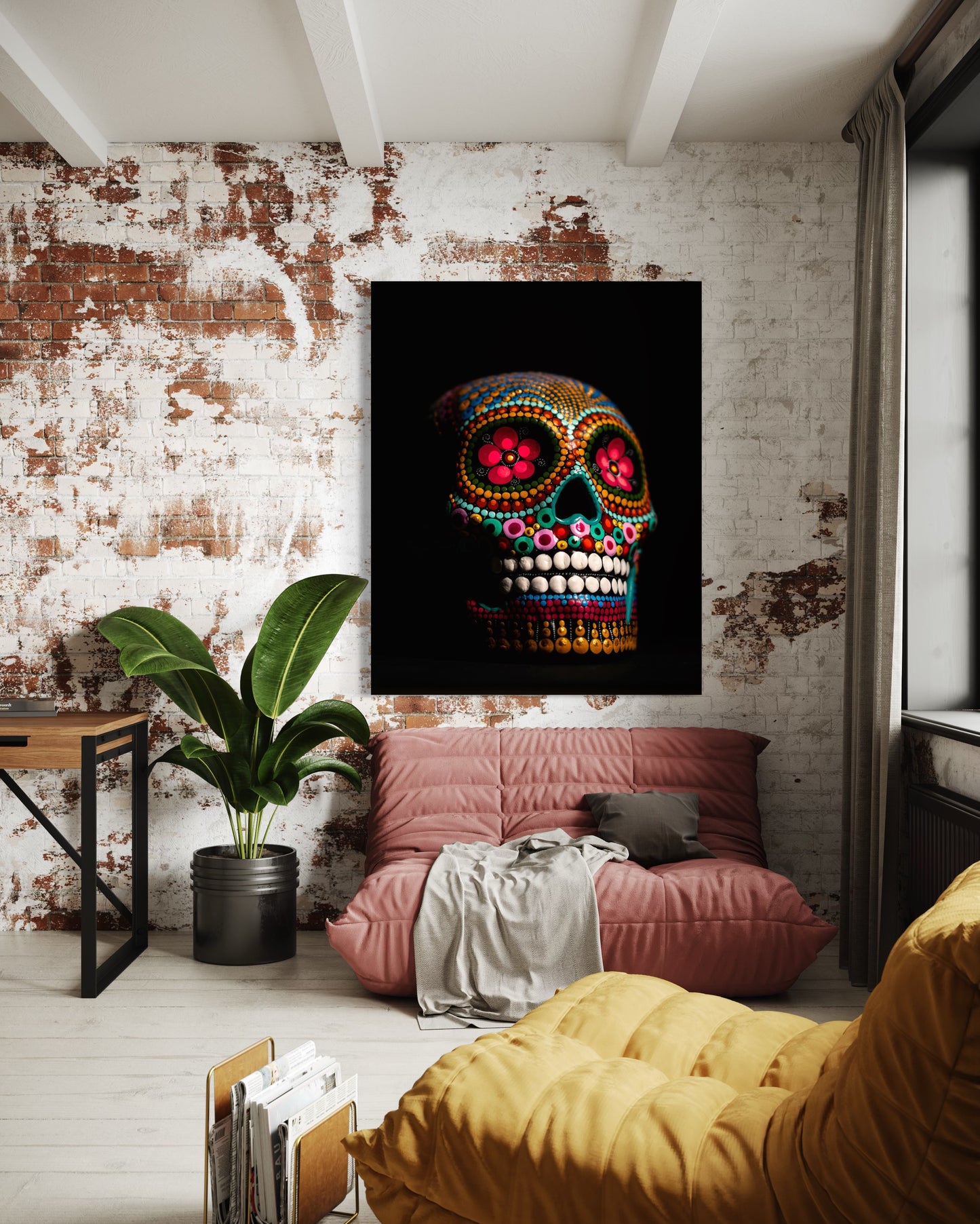Cuadro decorativo canvas Craneo 004