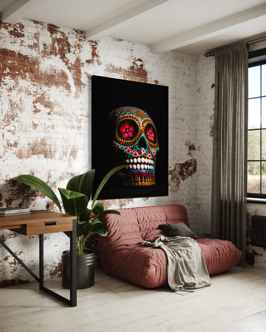 Cuadro decorativo canvas Craneo 004