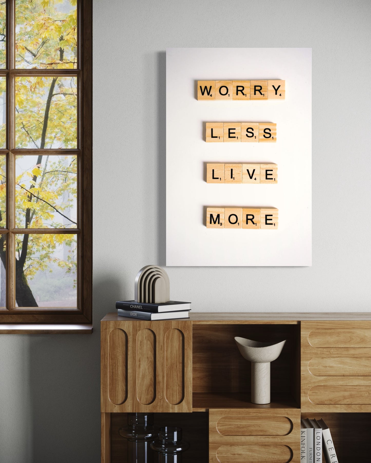 Cuadro decorativo canvas Worry less live more