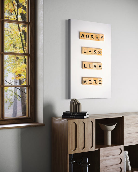 Cuadro decorativo canvas Worry less live more