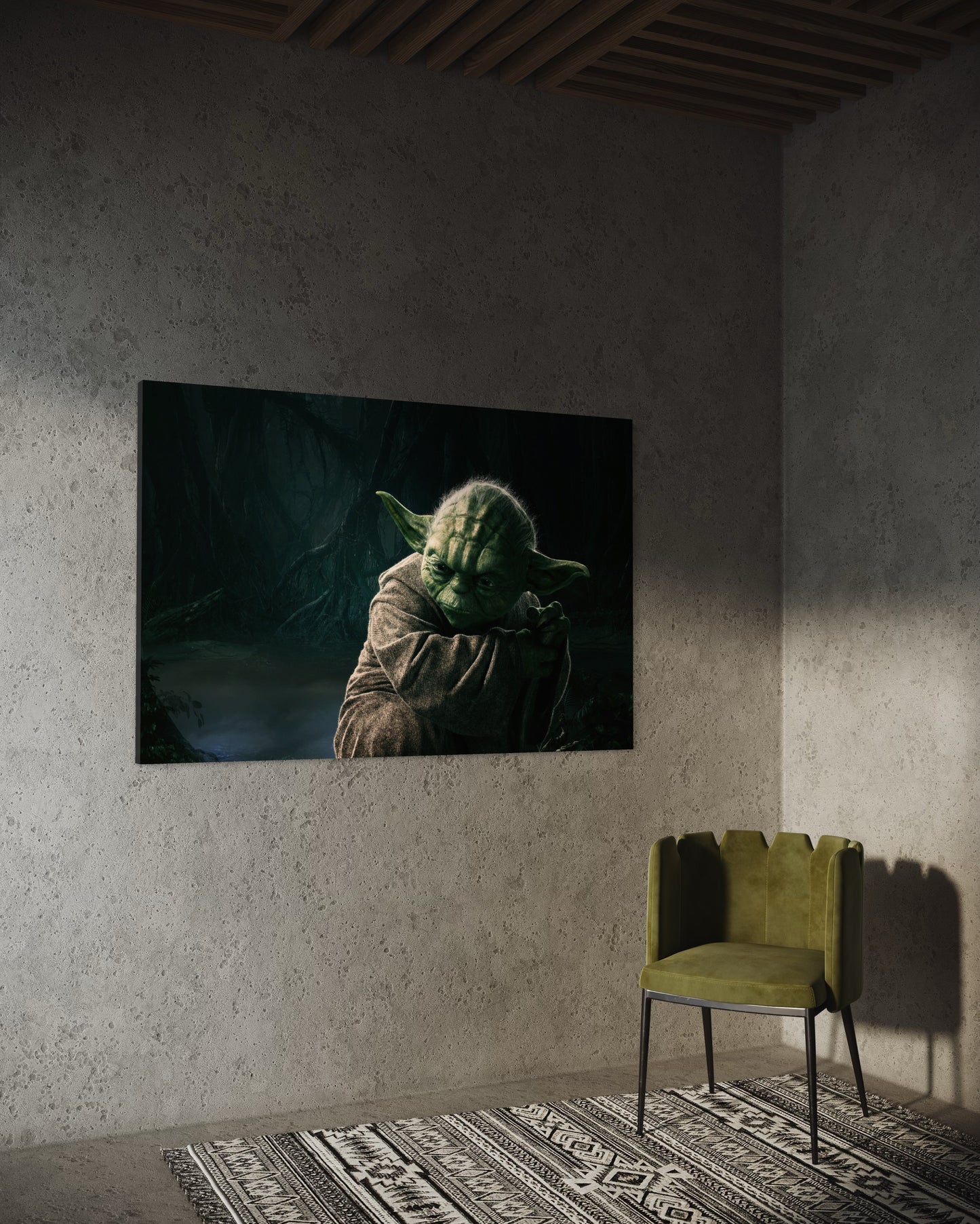 Cuadro decorativo canvas Yoda 001