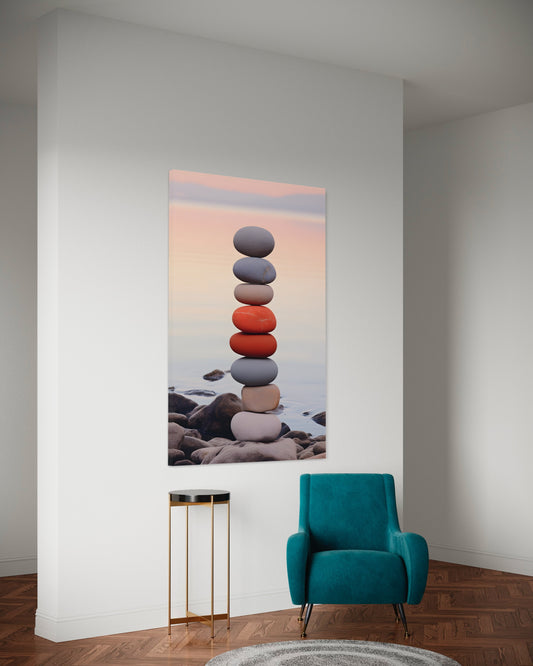 Cuadro decorativo canvas Piedras Suseki 002