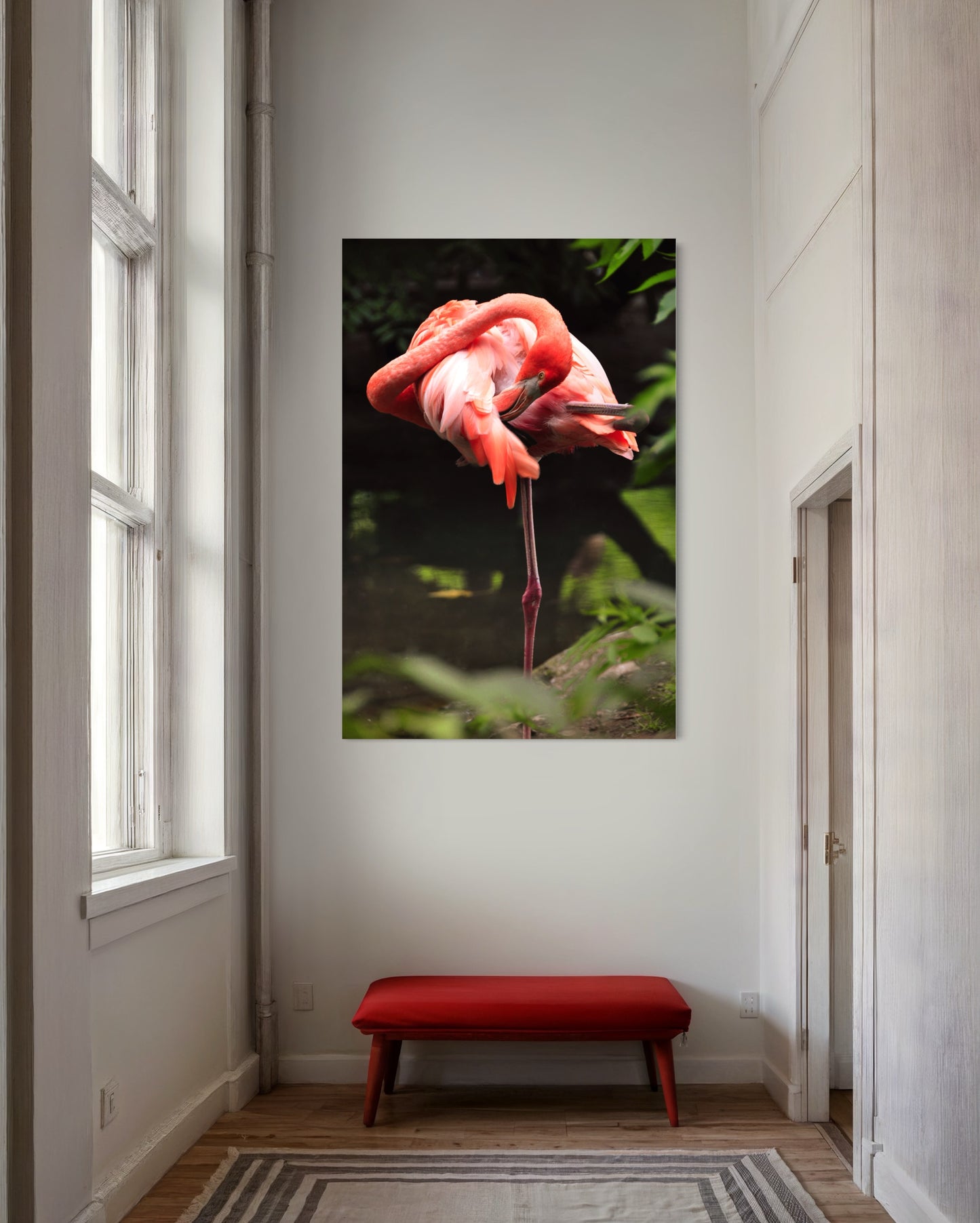 Cuadro decorativo canvas Flamingo 001