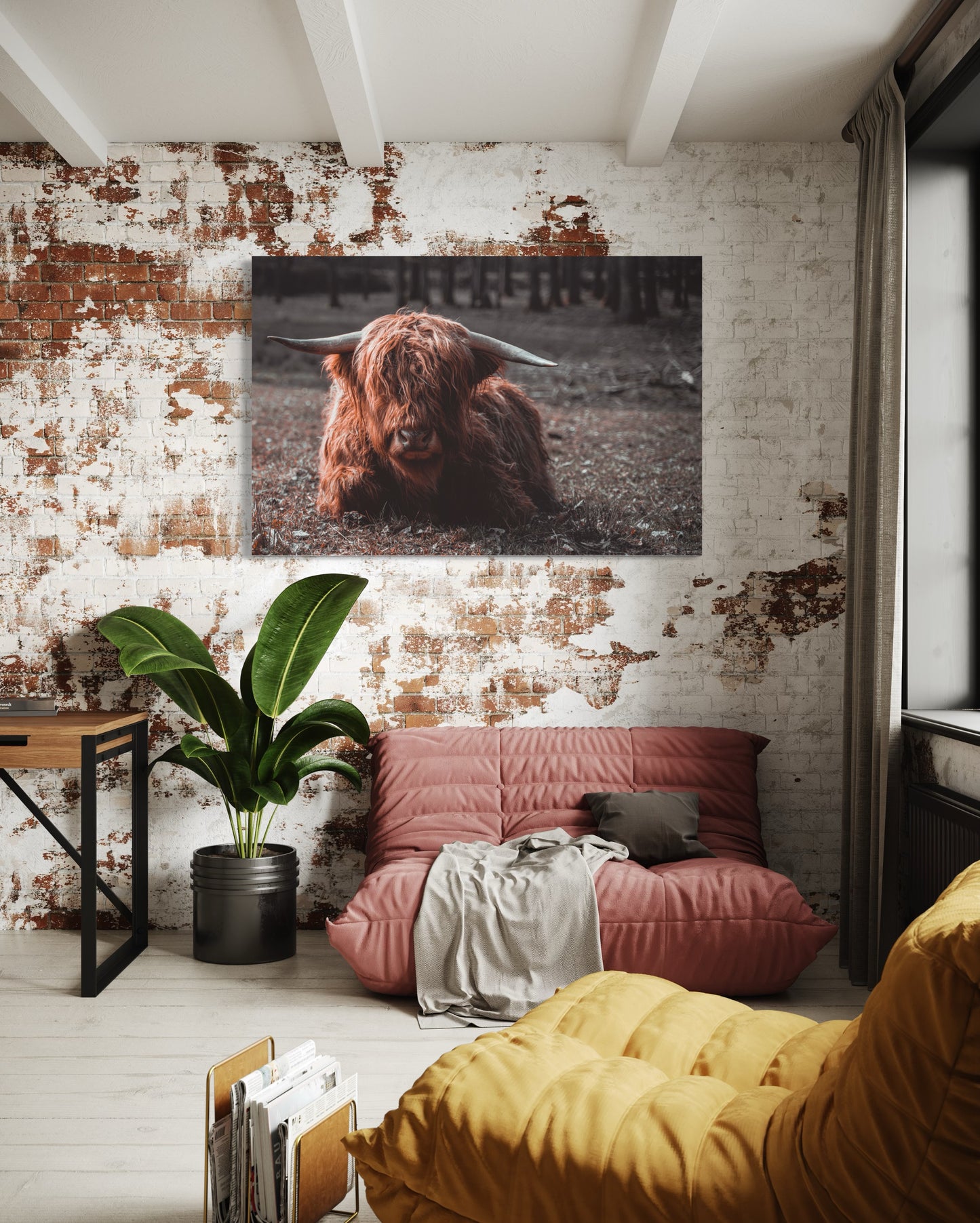 Cuadro decorativo canvas Toro Highland 002