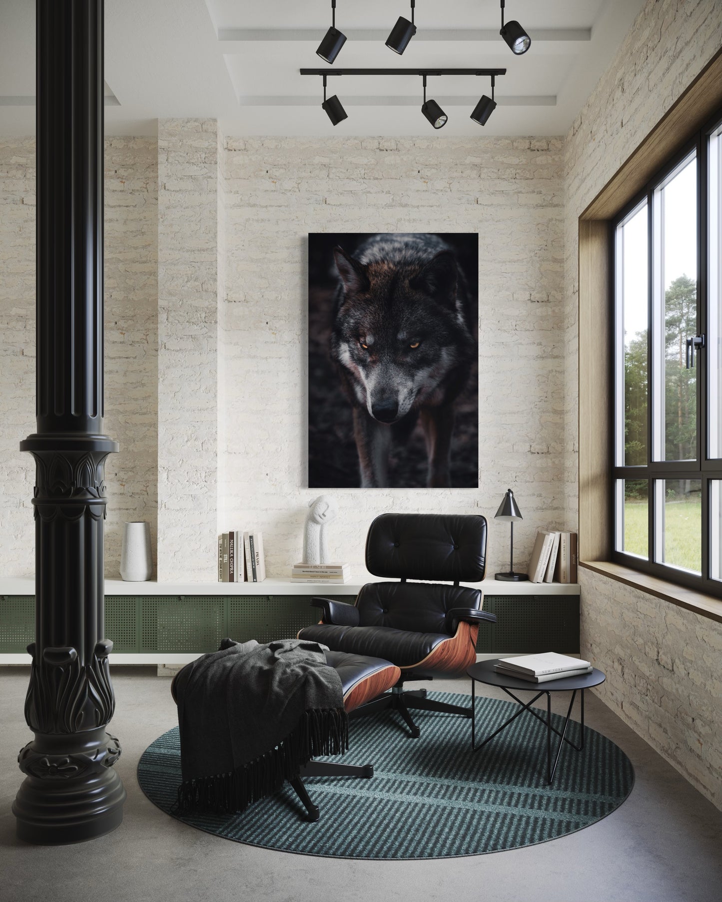 Cuadro decorativo canvas Lobo 001