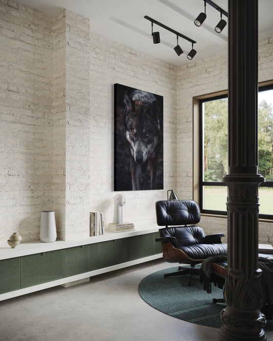 Cuadro decorativo canvas Lobo 001