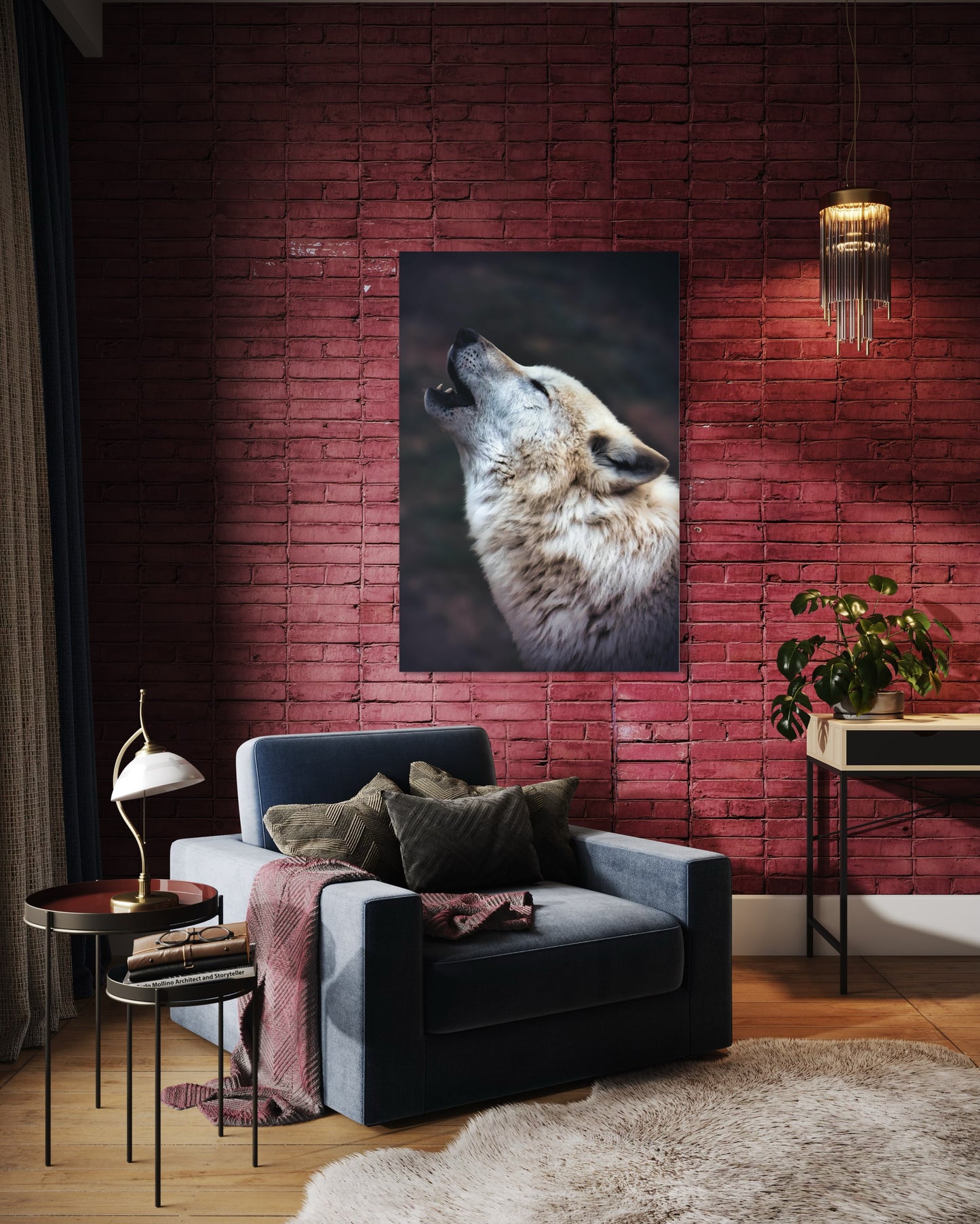 Cuadro decorativo canvas Lobo 002