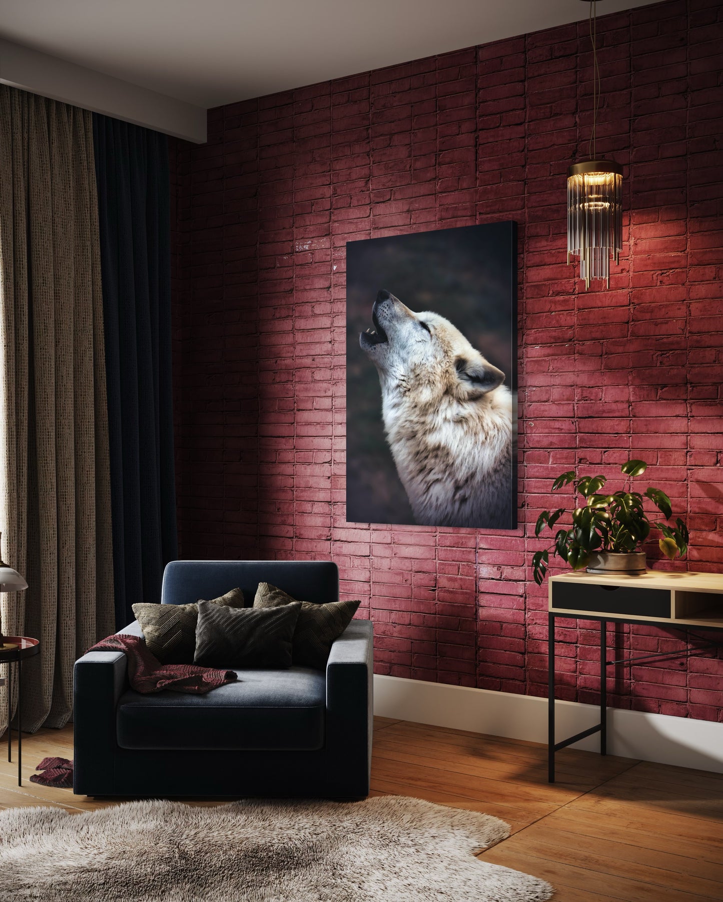 Cuadro decorativo canvas Lobo 002