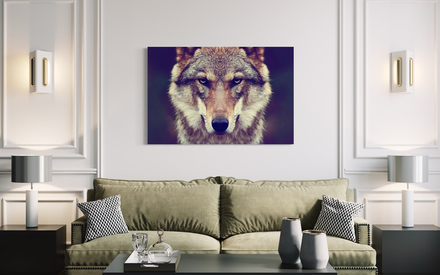 Cuadro decorativo canvas Lobo 003