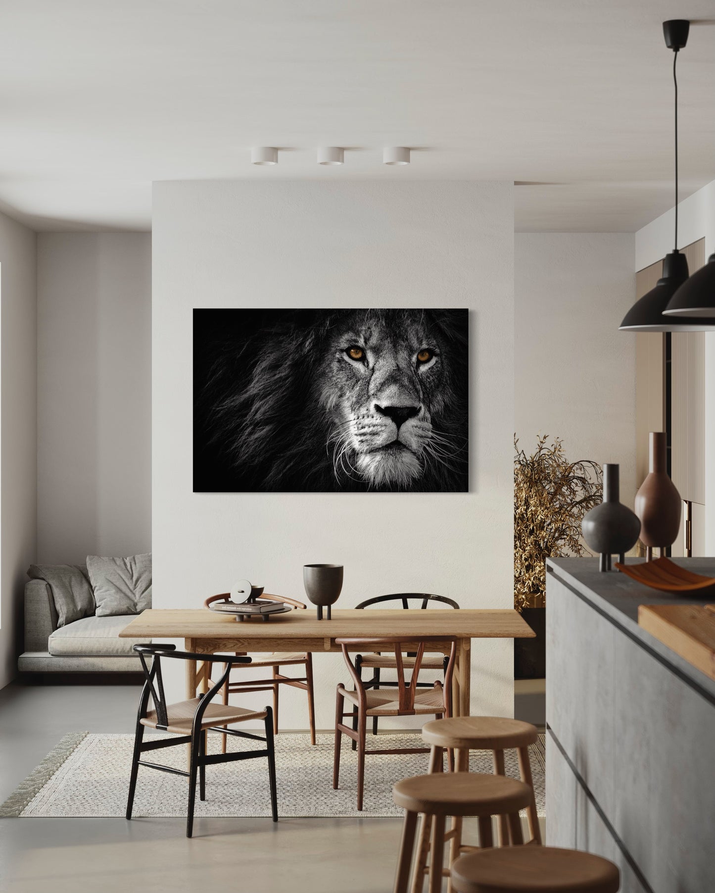 Cuadro decorativo canvas León 009
