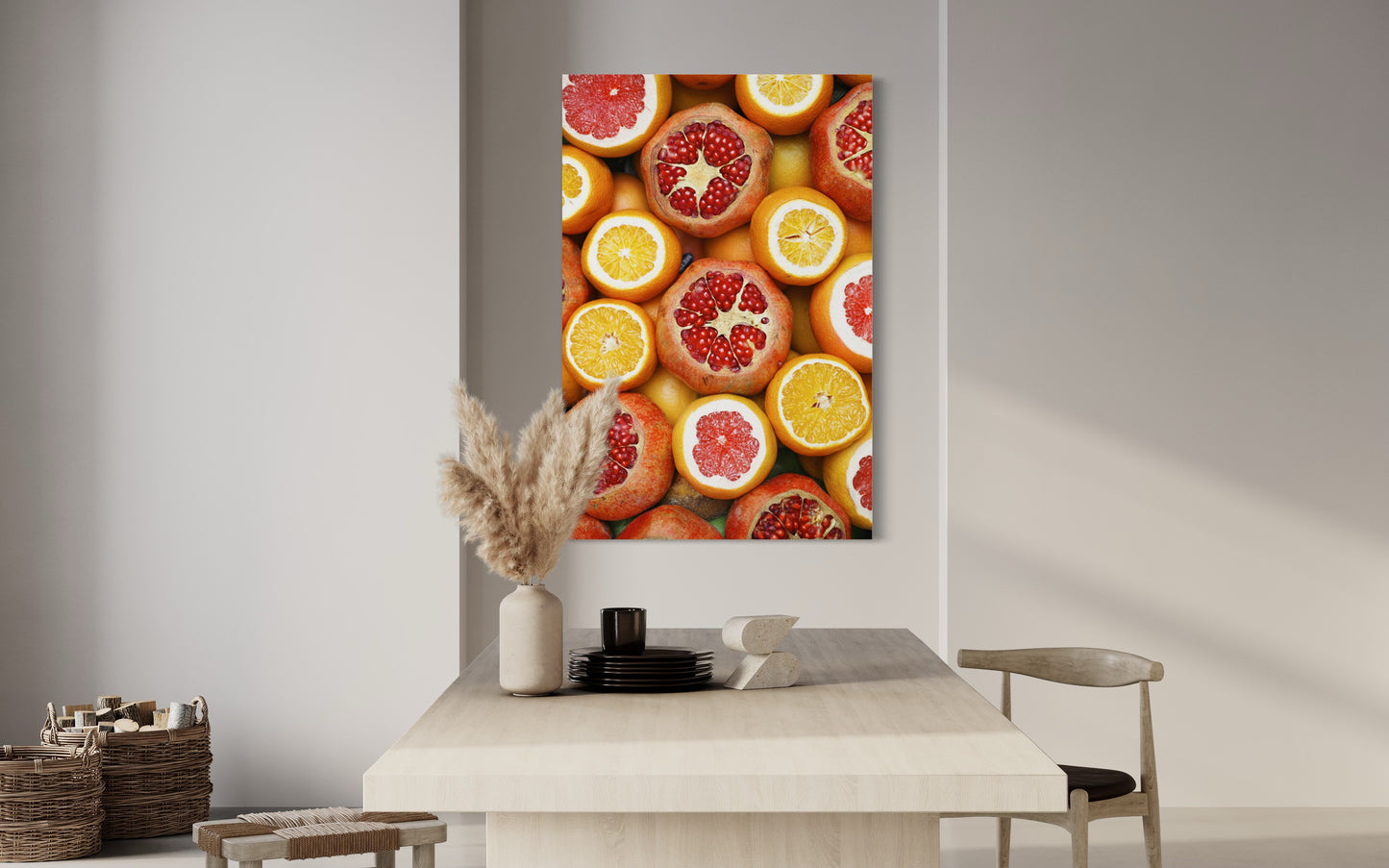 Cuadro decorativo canvas Naranjas y Granadas