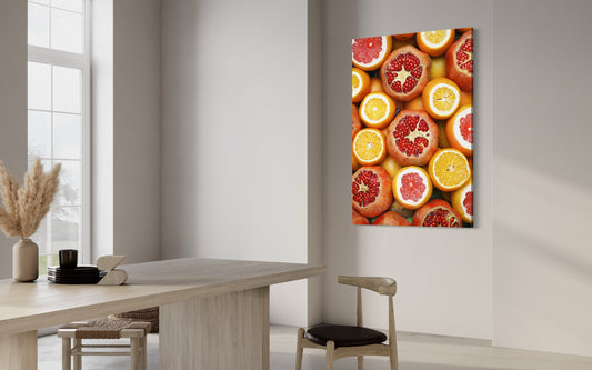 Cuadro decorativo canvas Naranjas y Granadas