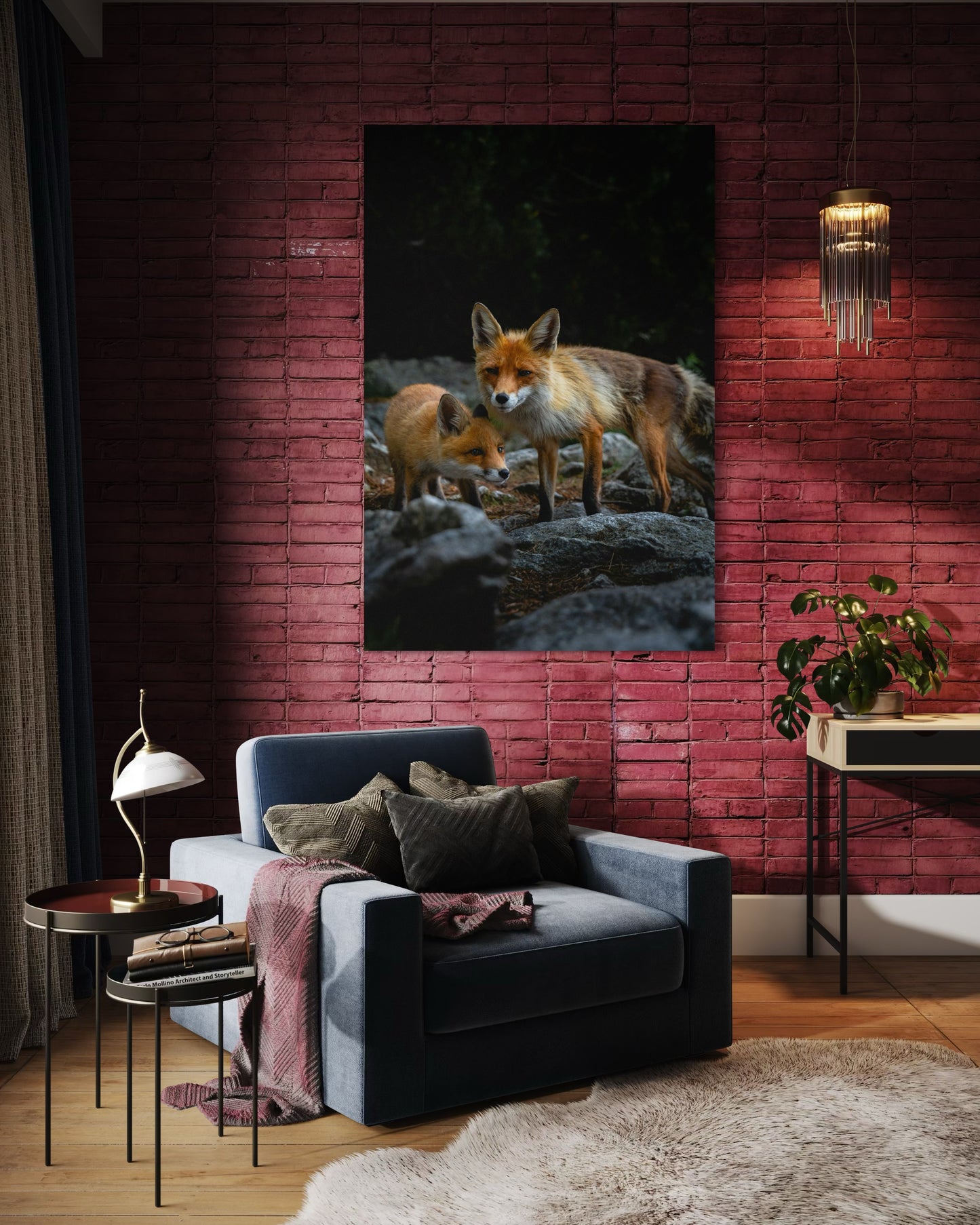 Cuadro decorativo canvas Zorros 001