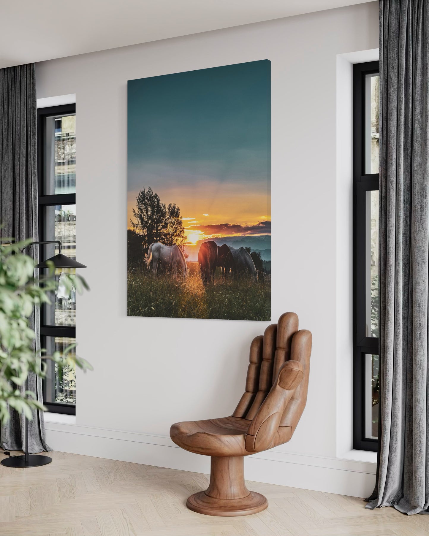 Cuadro decorativo canvas Caballos 001