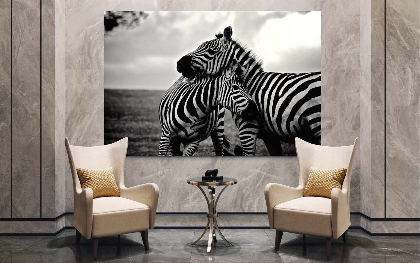 Cuadro decorativo canvas Zebras 001