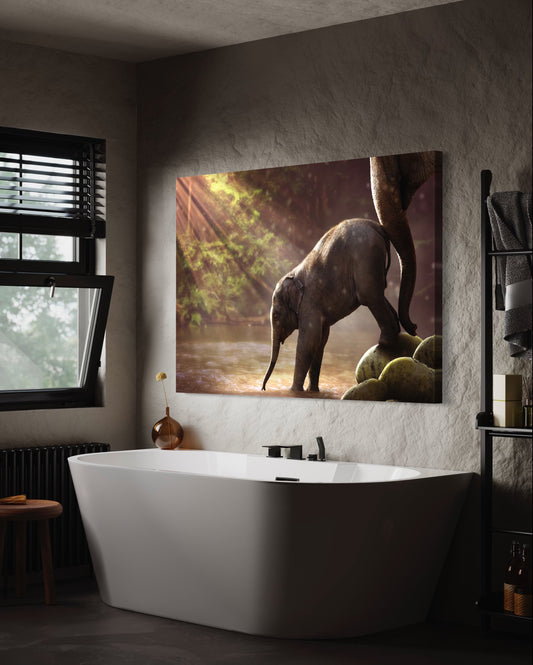 Cuadro decorativo canvas Elefantes 001