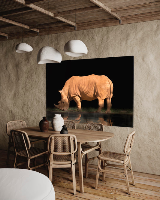 Cuadro decorativo canvas Rinoceronte 001