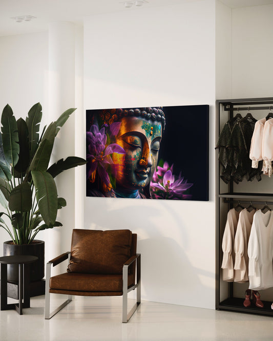 Cuadro decorativo canvas Buda 009