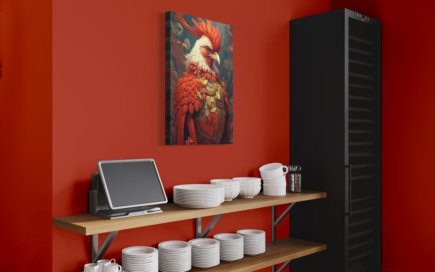 Cuadro decorativo canvas Gallo 001