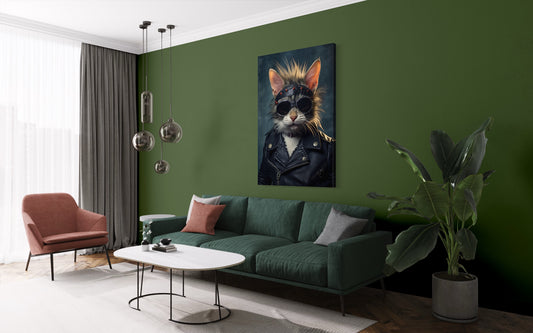 Cuadro decorativo canvas Gato 001