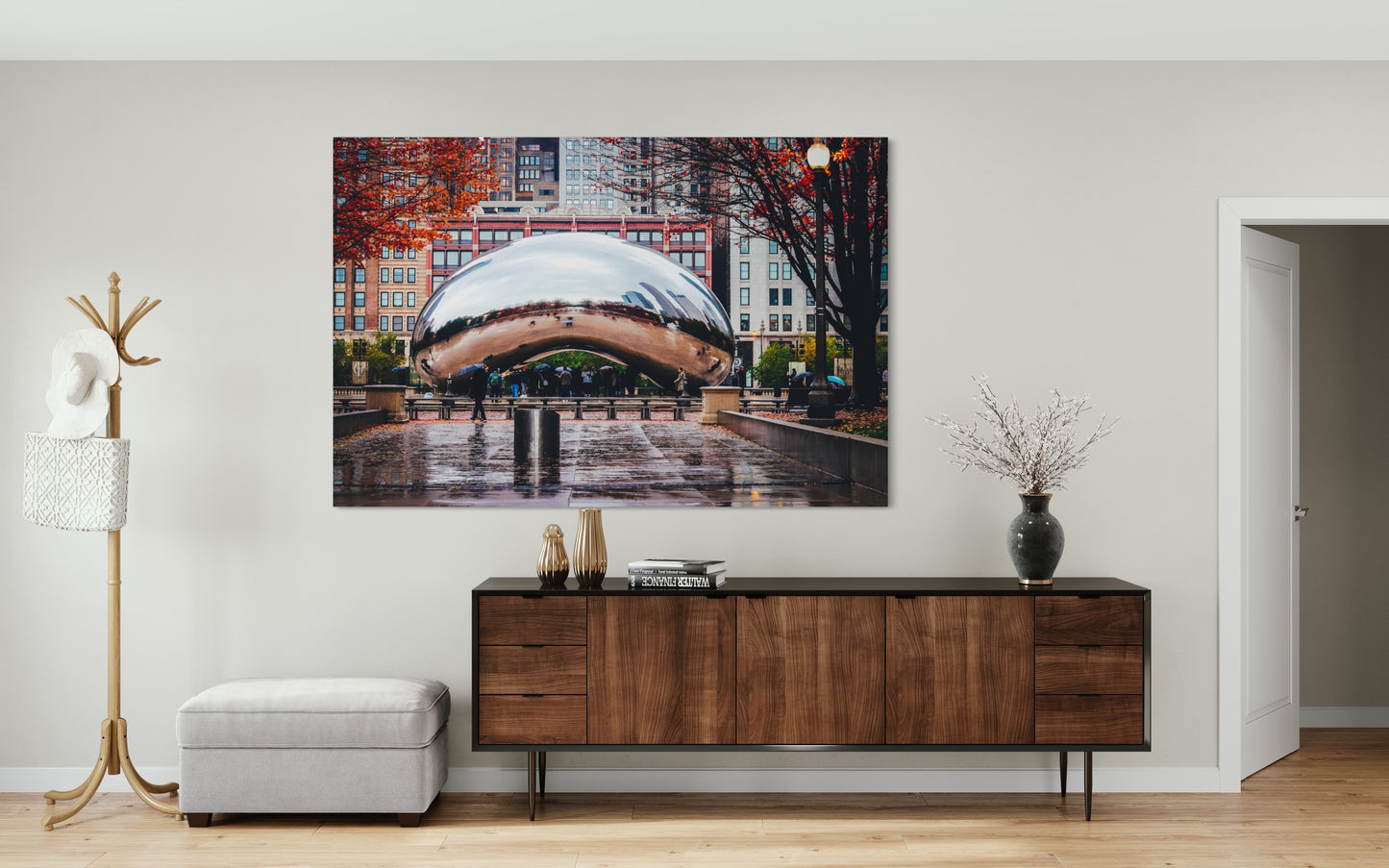 Cuadro decorativo canvas Chicago Bean