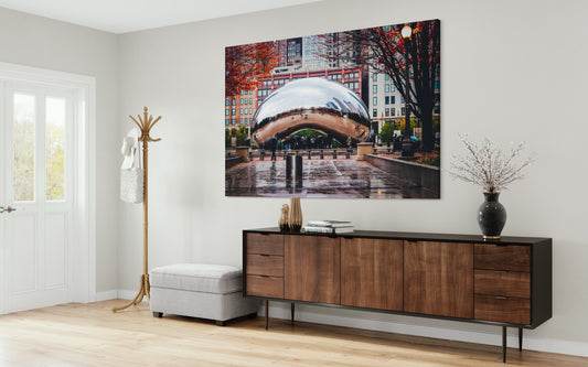 Cuadro decorativo canvas Chicago Bean