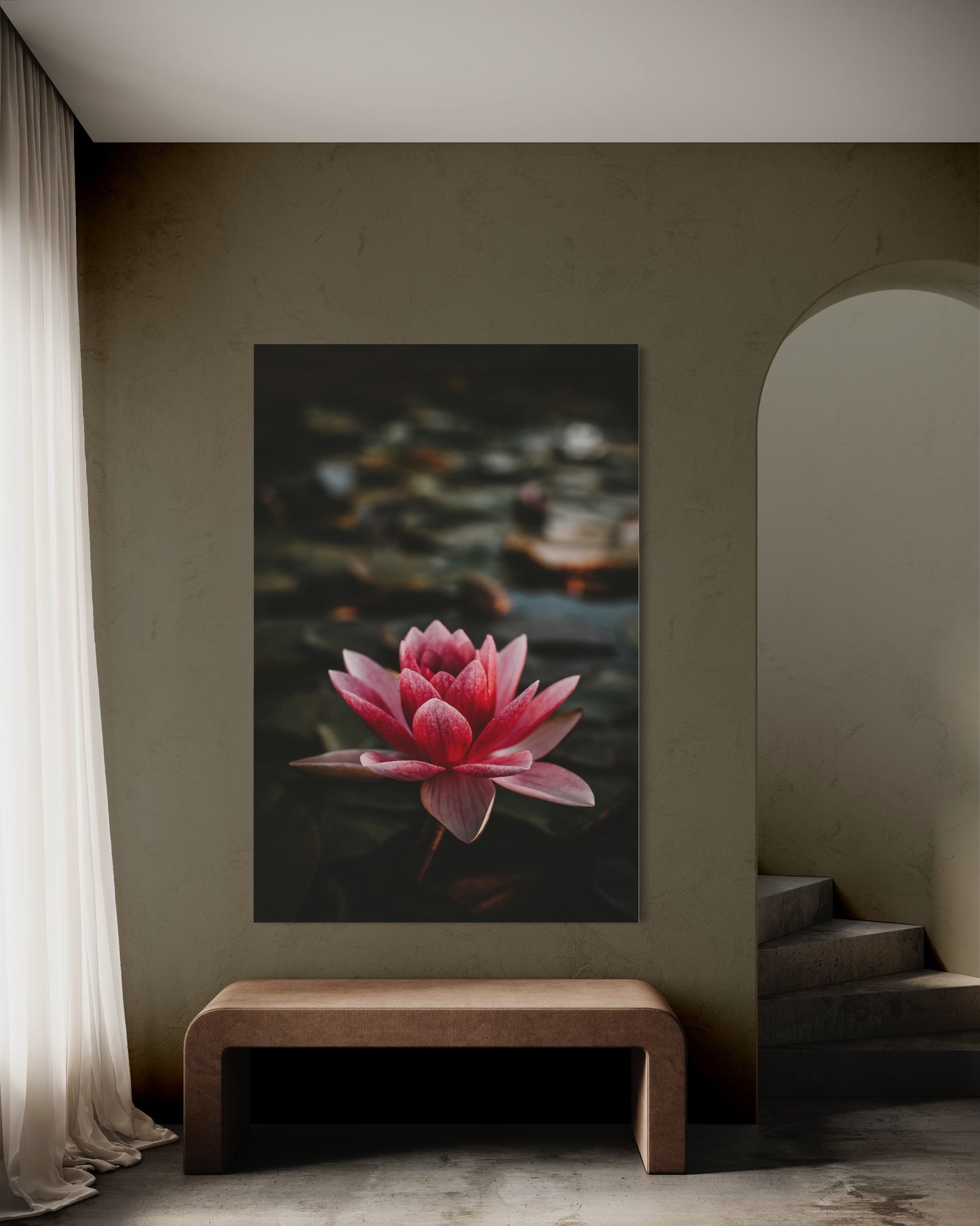 Cuadro decorativo canvas Flor de loto 001